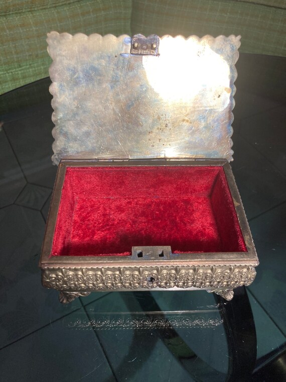 Vintage Solid Brass Trinket Box: Hollywood Regenc… - image 5