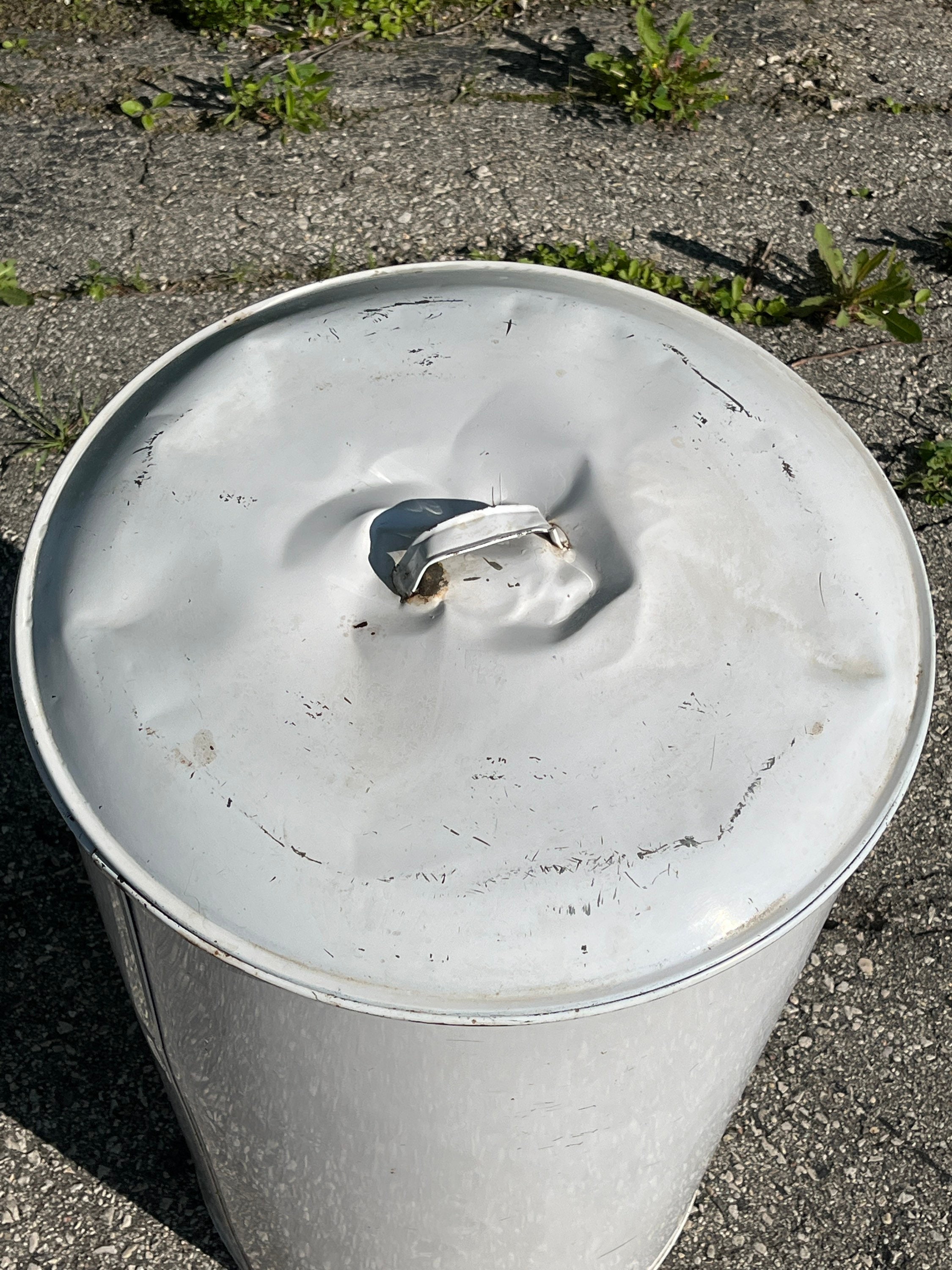 Flour Bin, Aluminum, Large, Floor, Lid, Country Kitchen Vintage Storage  Canister Pantry 