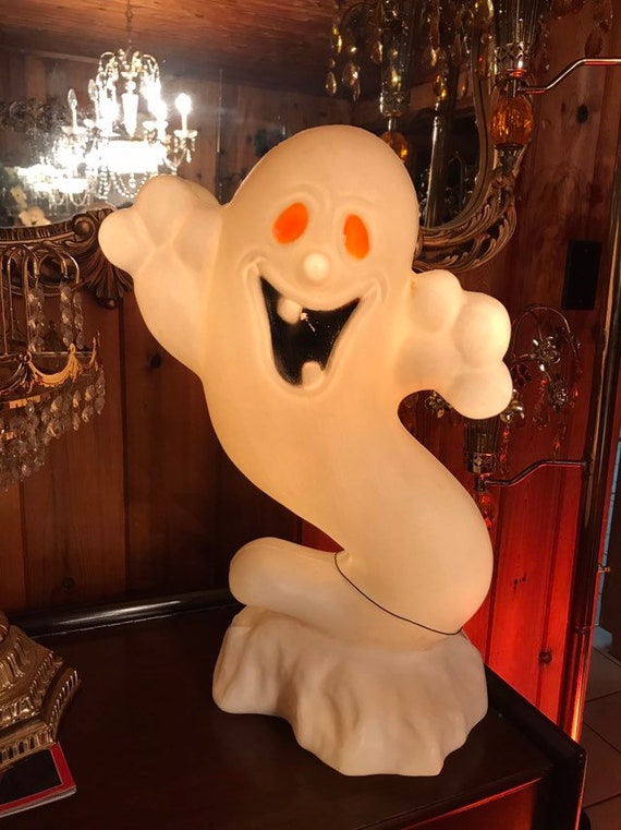 Large Blow Mold Ghost Ghost Halloween Vintage Outdoor Lighted Etsy
