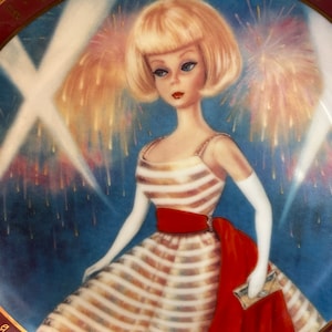 Vintage 1965 Barbie Decorative Plate: Holiday Dance, Danbury Mint (Certificate Included)