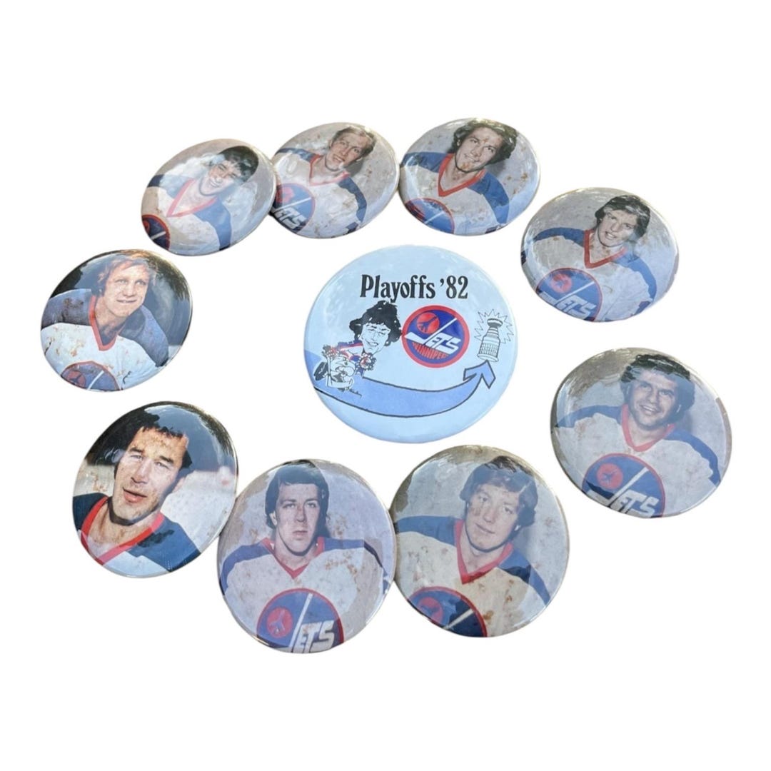 Vintage Winnipeg Jets 1982 Playoffs Pin Badges: NHL Hockey Memorabilia ...