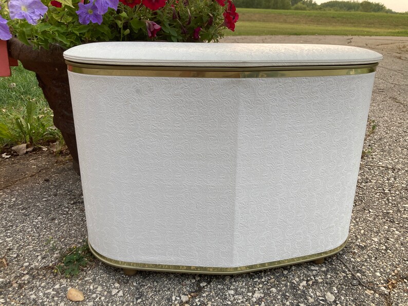 Laundry Hamper Vinyl Mid Century Modern Storage Bathroom - Etsy