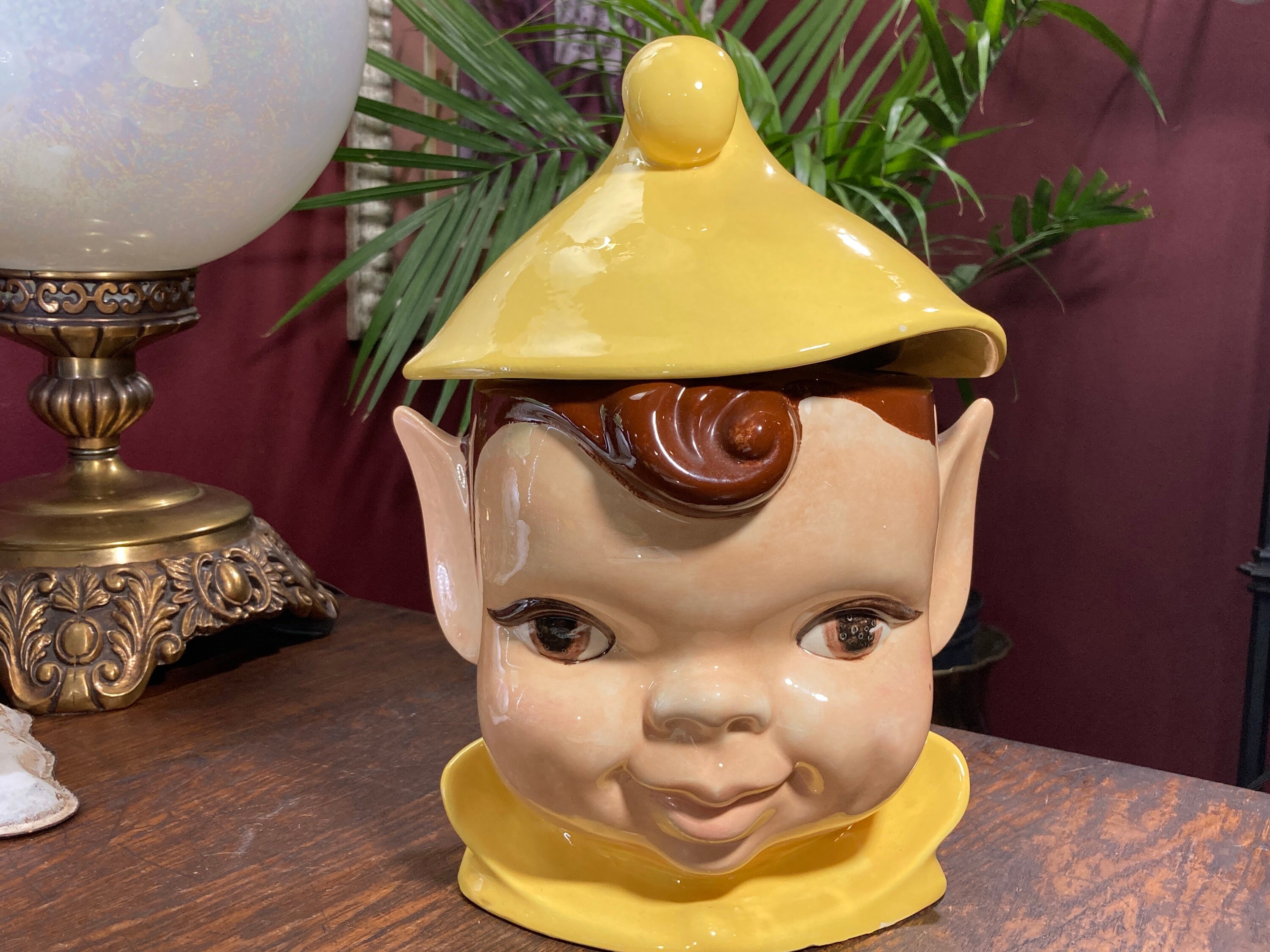 Pixie Holland Mold Large Elf Cookie Jar Vintage Etsy