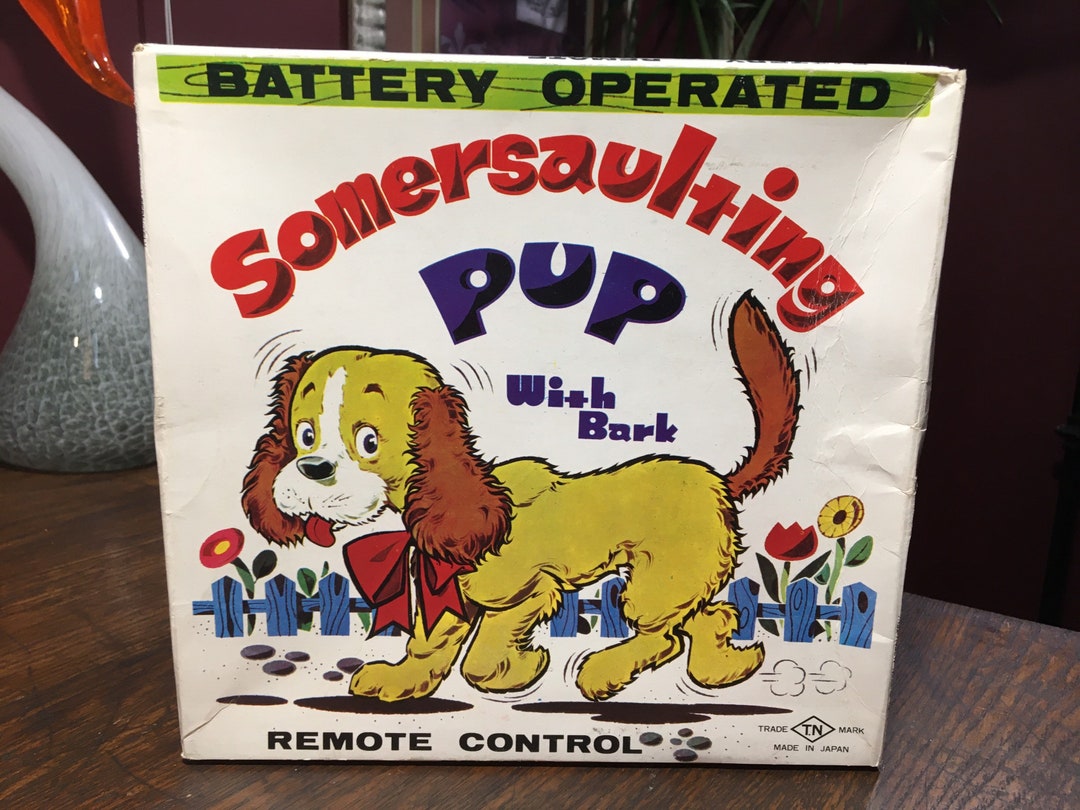 Somersaulting Pup Battery Operated Vintage Toy Collectible
