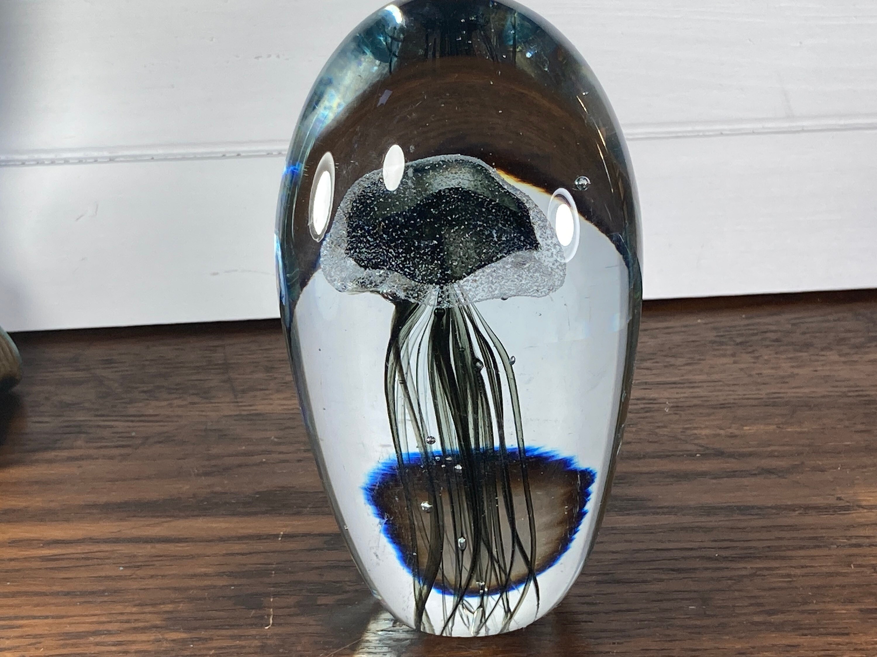 Murano Jellyfish paperweight Collectible Glass Made in Etsy