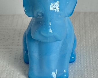 Vintage Degenhart Blue Slag Glass Puppy Figurine