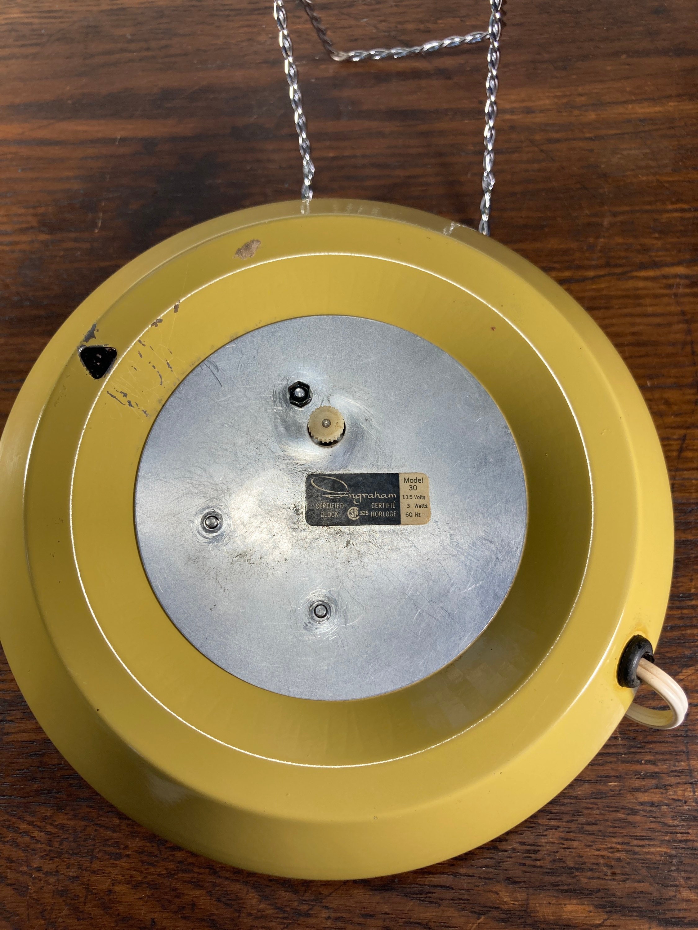 Wall Clock Plug In Ingraham Canada Vintage Retro Etsy