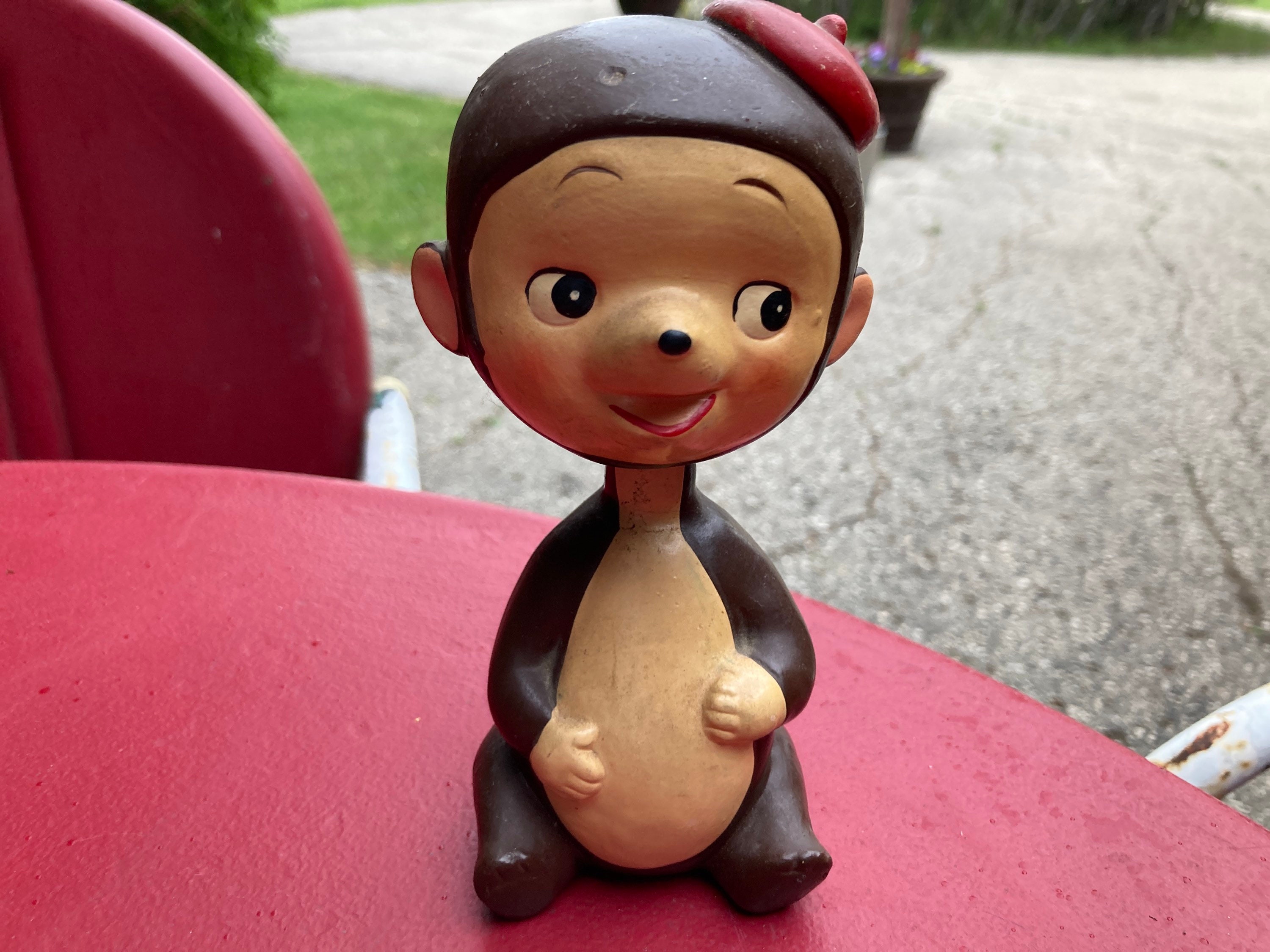 Monkey, Bobblehead, Monchhichi, French Beret Head Nodder, Vintage