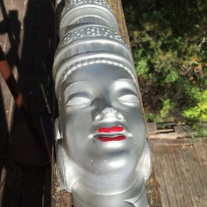 Nuban, Thai, favor ware, chalkware, Head, Face, Wall Hanging, Canada, Vintage, Art Deco, MCM, Wall Decor, Chalk Ware, Asian