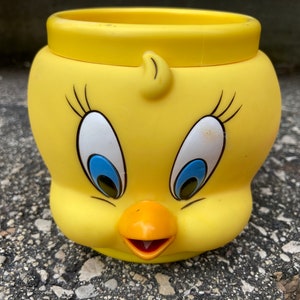 Mug Tweety Bird  Kids Cup 3D Childs Mug Collectible Vintage Warner Bros 1992 Looney Tunes