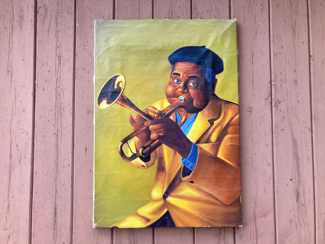 Original painting of jazz legend Dizzy Gillespie