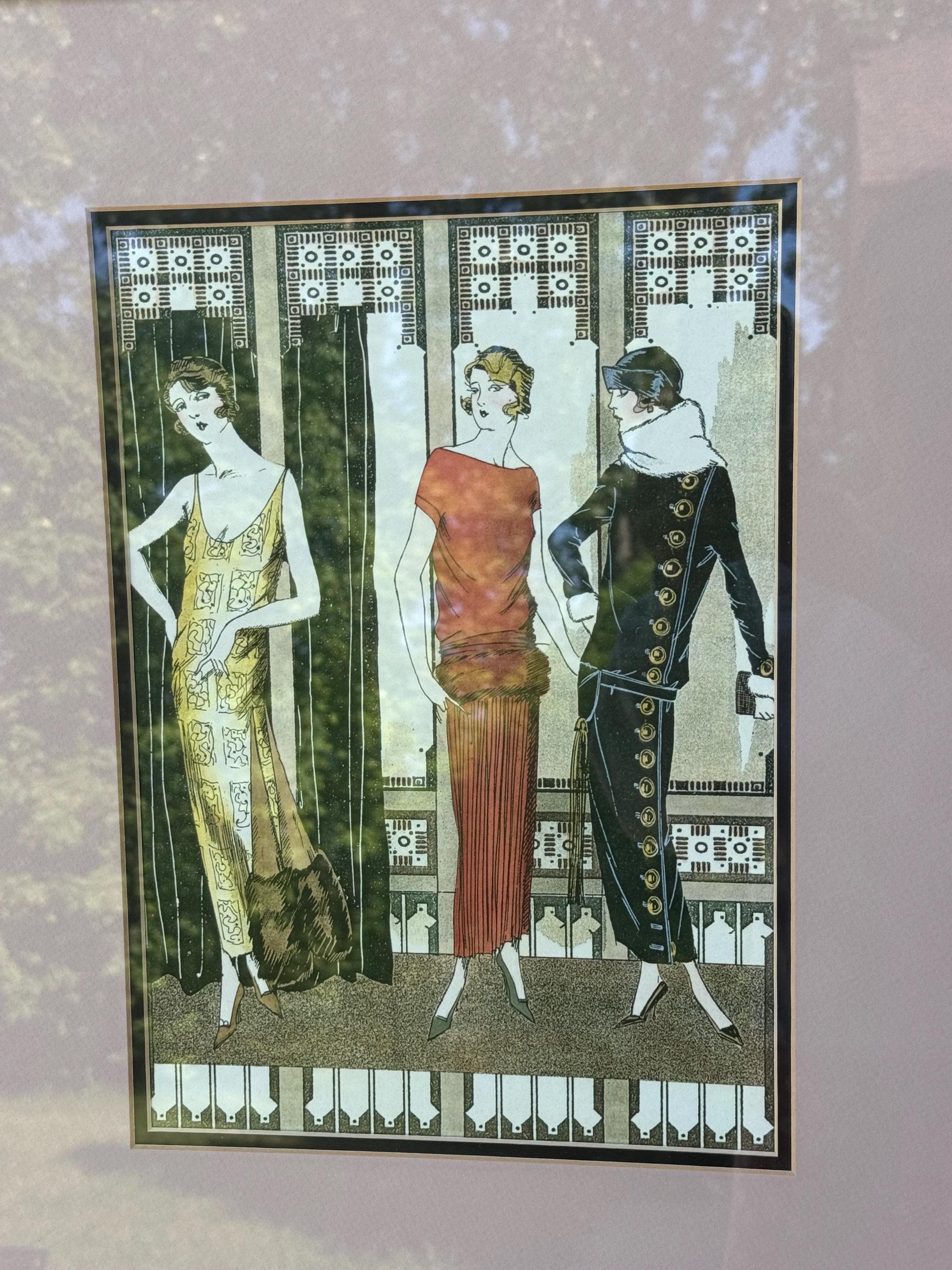 Vintage Art Deco Flapper Girl Print - Black Wood Frame - Etsy