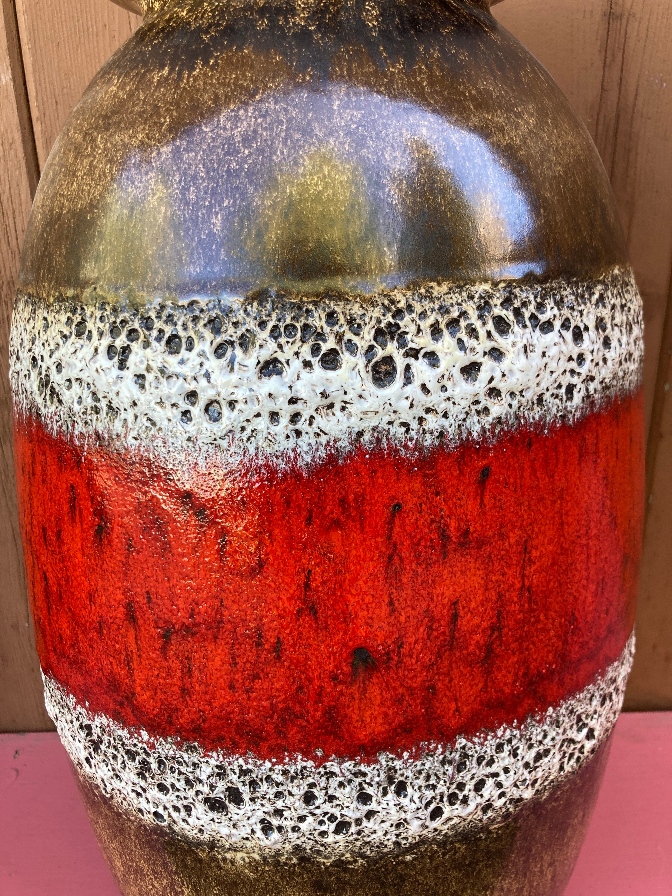 【特大】 Fat Lava Scheurich 495-48 Extra Large Floor Vase Fat Lava “226-48” Vase by Scheurich
