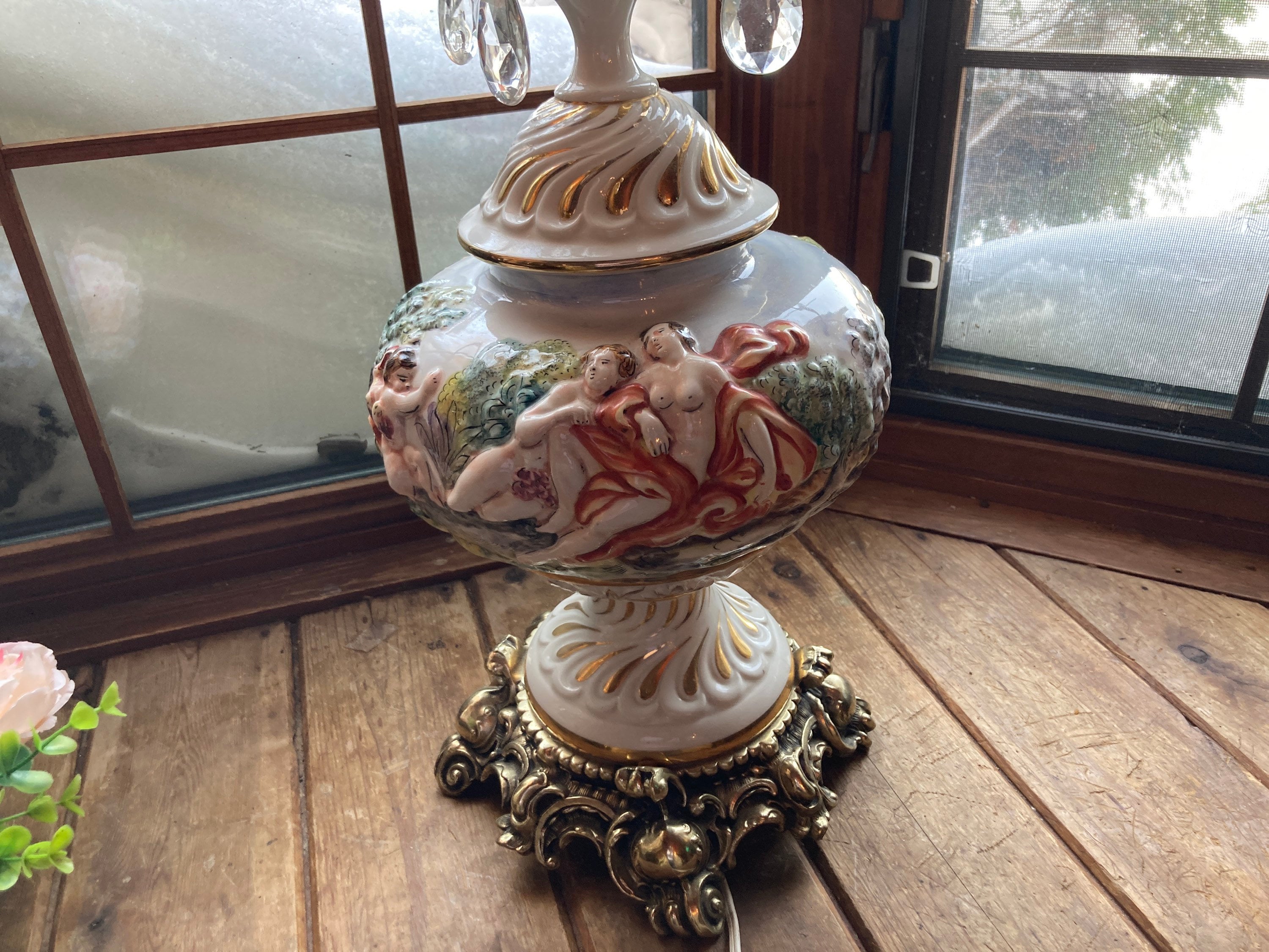 Antique Angel Lamp Etsy Australia