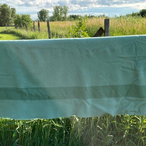 Vintage Wool Trapper Point Blanket: Cabin Country Decor, Made in England (60”x 82”)