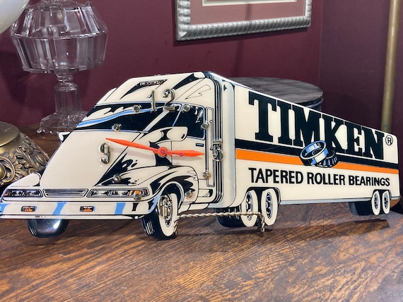 Vintage Timken Semi Truck Wall Clock: Electric Advertisement