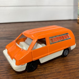 1978 Corgi Cubs 4” Dieast Orange Express Delvery Van - Gt Britain Vintage Toy Car Vehicle, Collectible.
