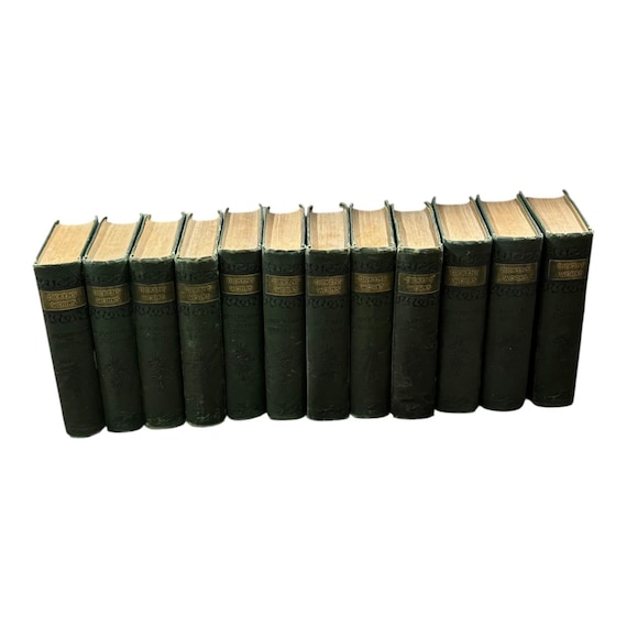 The New Columbus Series Dickens' Works Antique Set of 12 Vintage