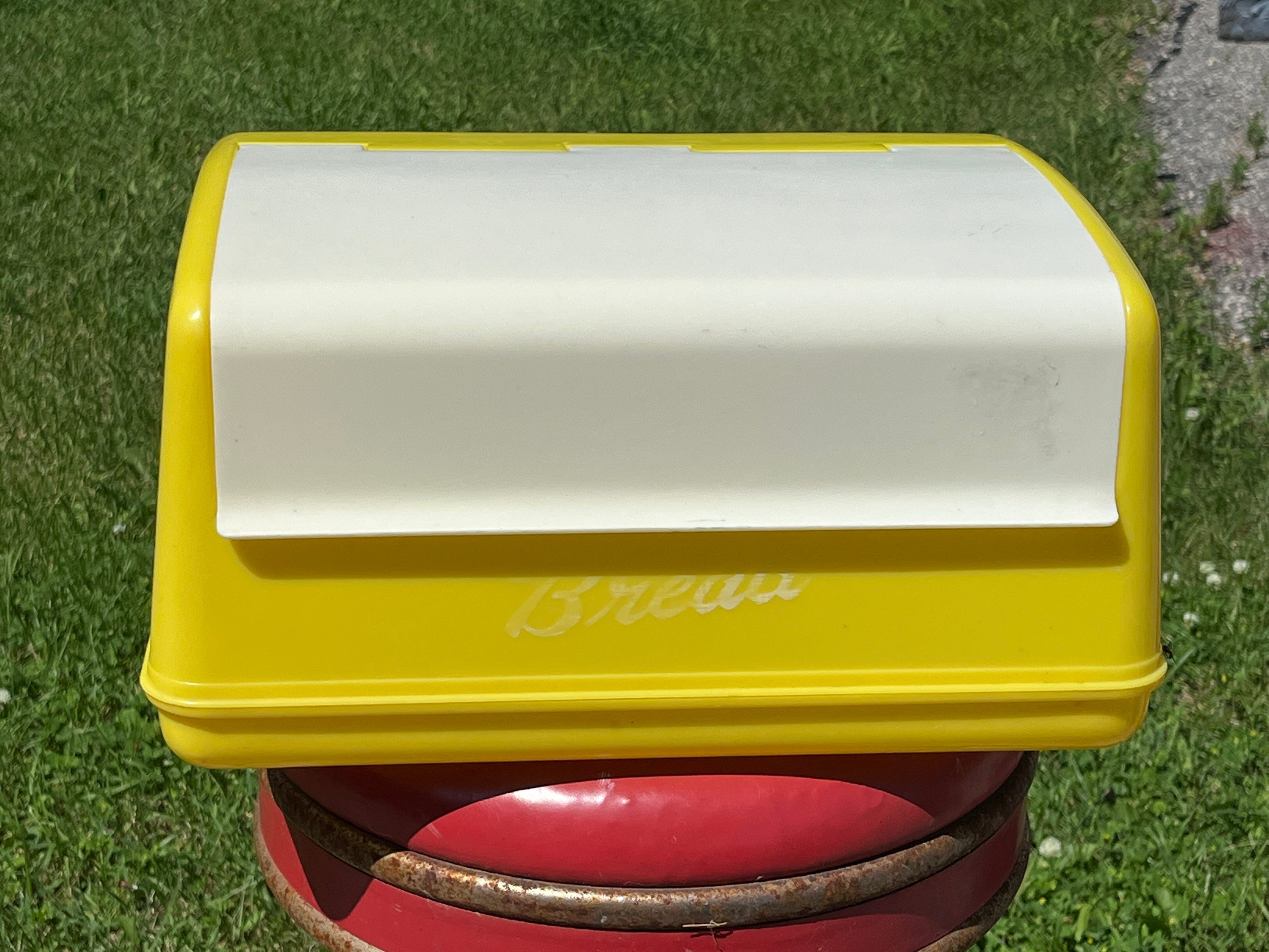 Lustro Ware Yellow Bread Box Vintage Plastic Storage Counter Etsy