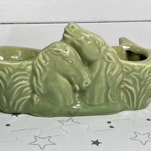 Lampe, Tv Blumentopf, Pferd, Blumenvase, Keramikglasur, Lustre, MCM, Blumentopf, Vintage, Mid Century Modern, Pferdesport