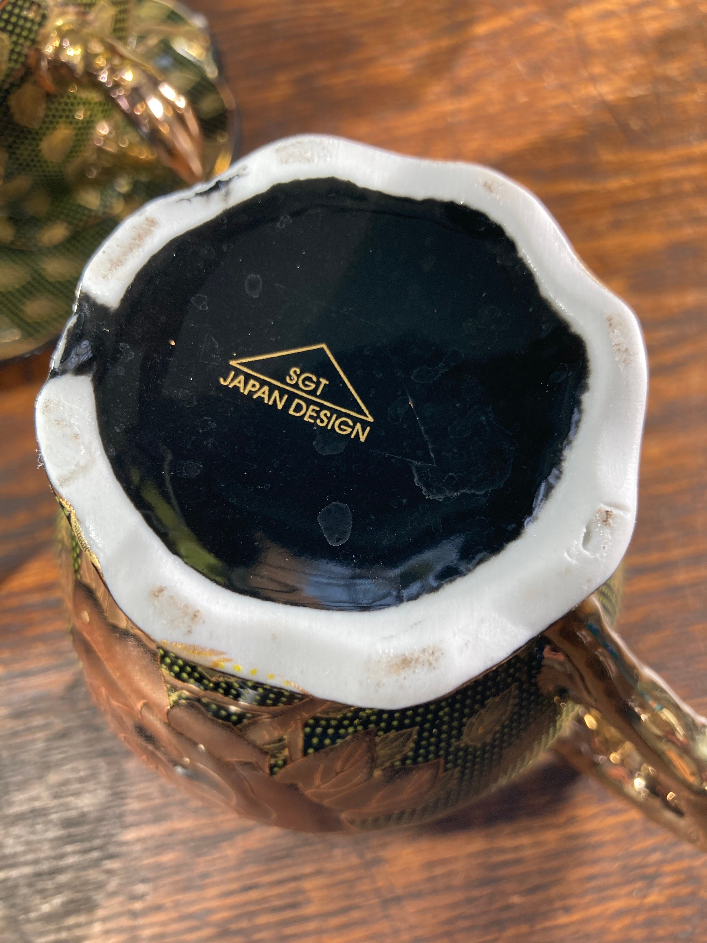 Luxury Tea Set, Rose, Branch Handle, Gold Lustre, Tea Pot Luxury Tea Set, Rose, Branch Handle, Gold Lustre, Tea Pot