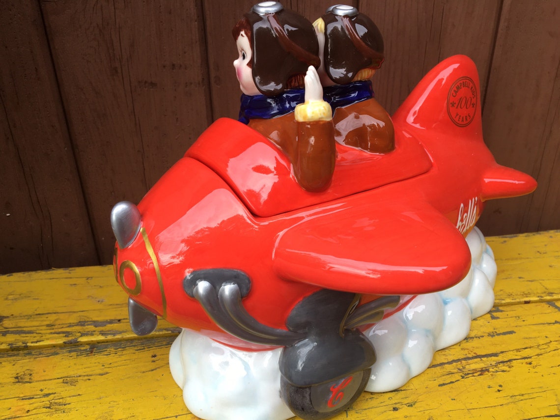 CAMPBELLS Soup Kids Airplane COOKIE JAR Aiming High Etsy