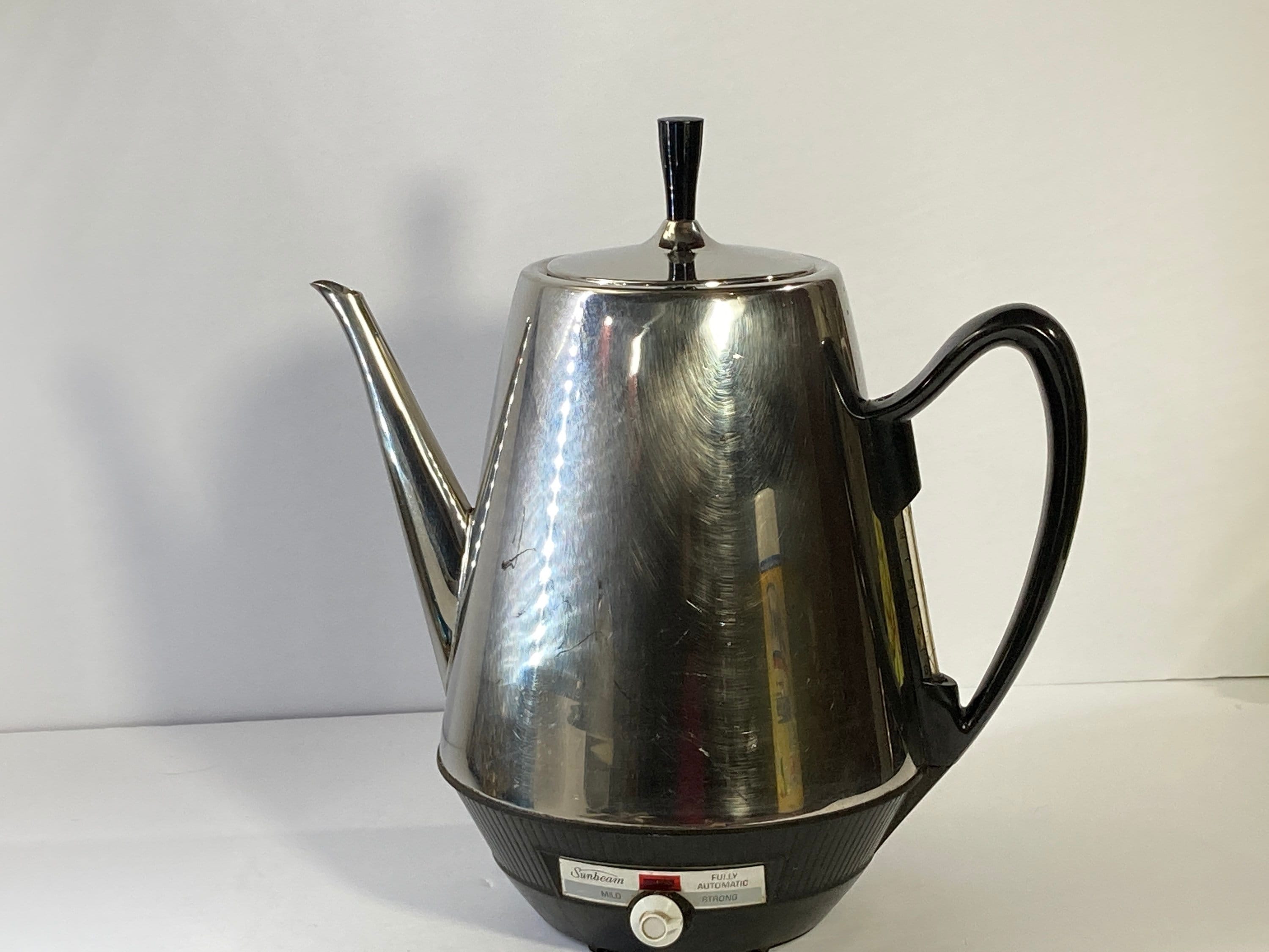 Vintage Sunbeam AP-Z 12 Cup Electric Percolator Glass Gold Stars Coffee Pot