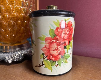 Vintage Floral Teedose: Sammlerstück Rose Canister