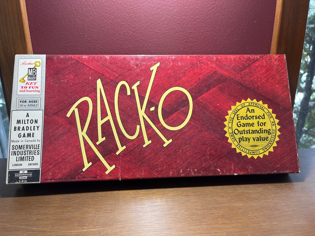 Racko Card Game Milton Bradley Game 1956 Vintage Etsy