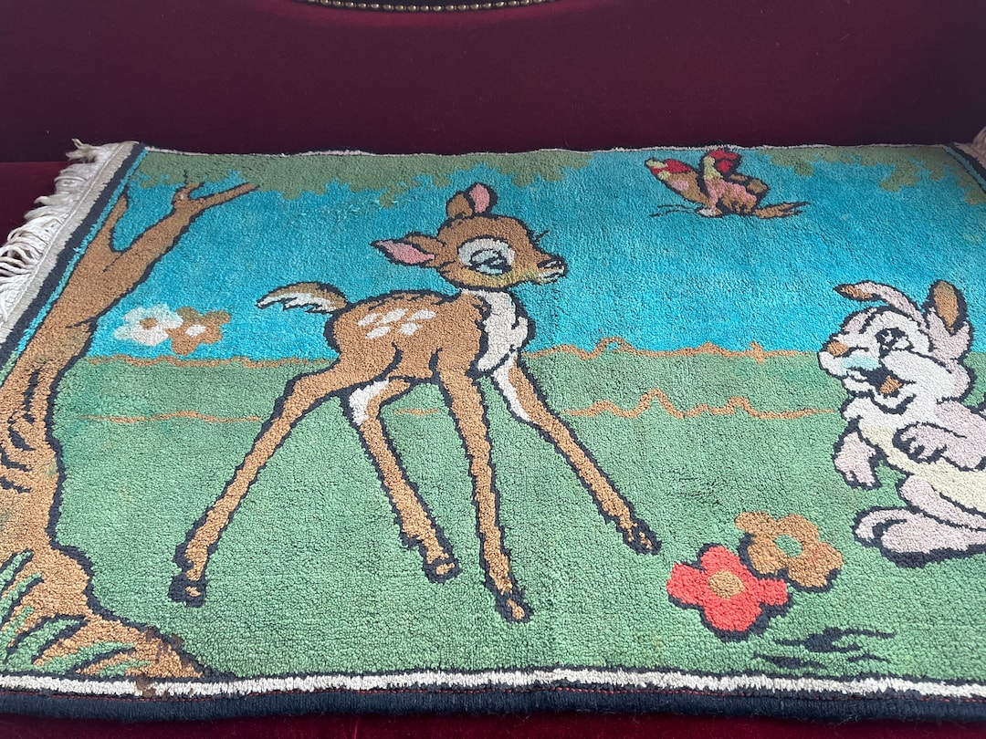 Thumper Rug Rug Fringed Throw Rug Disney Belgium Pile Vintage Children Kids Rug ...
