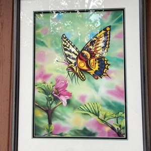 Art April White Indigenous Signed Vintage Butterfly Metamorphosis 12/95 Canadian Artist