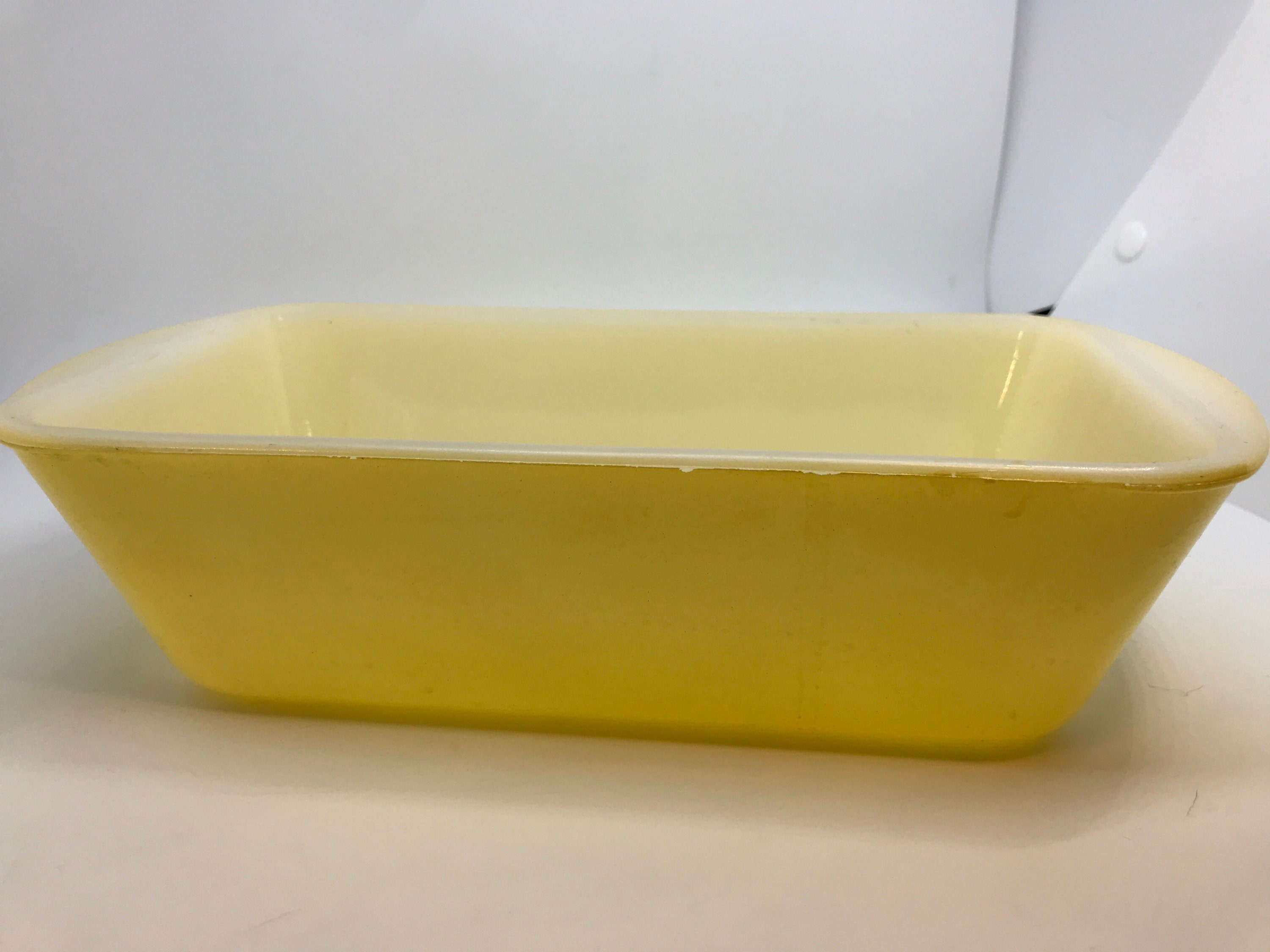 Glasbake Yellow Loaf Pan Baking Dish Country Kitchen Decor Etsy