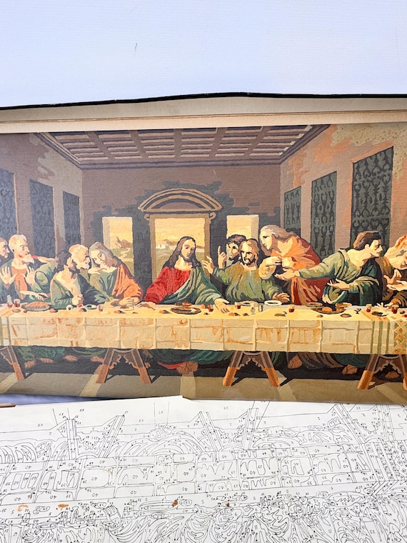 Vintage Last Supper Paint by Numbers Kit - Pre-painted, Needs