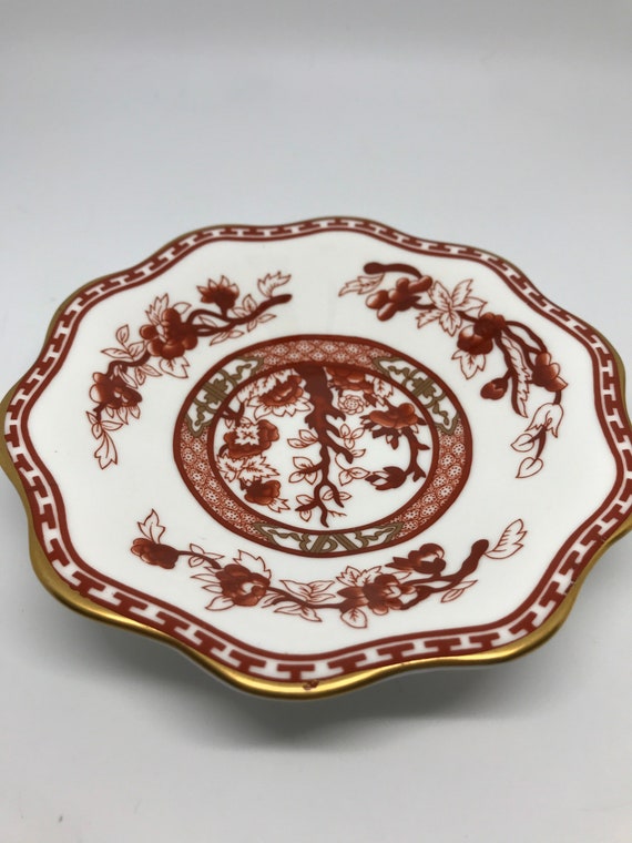 coalport the Indiantreeイングランド希少モデル皿 Vintage Coalport Indian Tree Coral Bone China Cup and Saucer Set