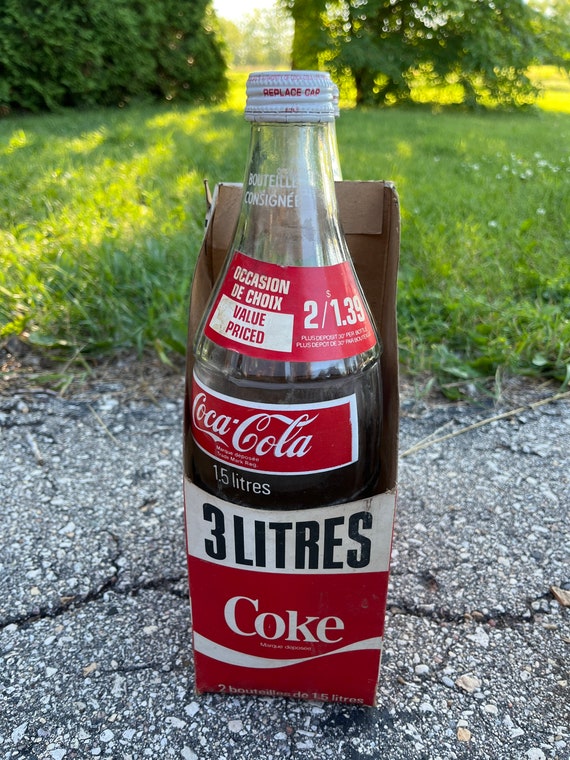 Coca Cola Glass Coke Bottle 1.5L Canada Vintage Collector Item