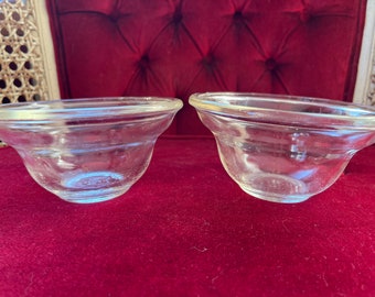 Bowl Glasbake Mixing Bowls, Oven Safe, Set of 2 Vintage, Apple Dish, Ingredients, Baking McKee Jeanette Glass Art Deco Antique 311