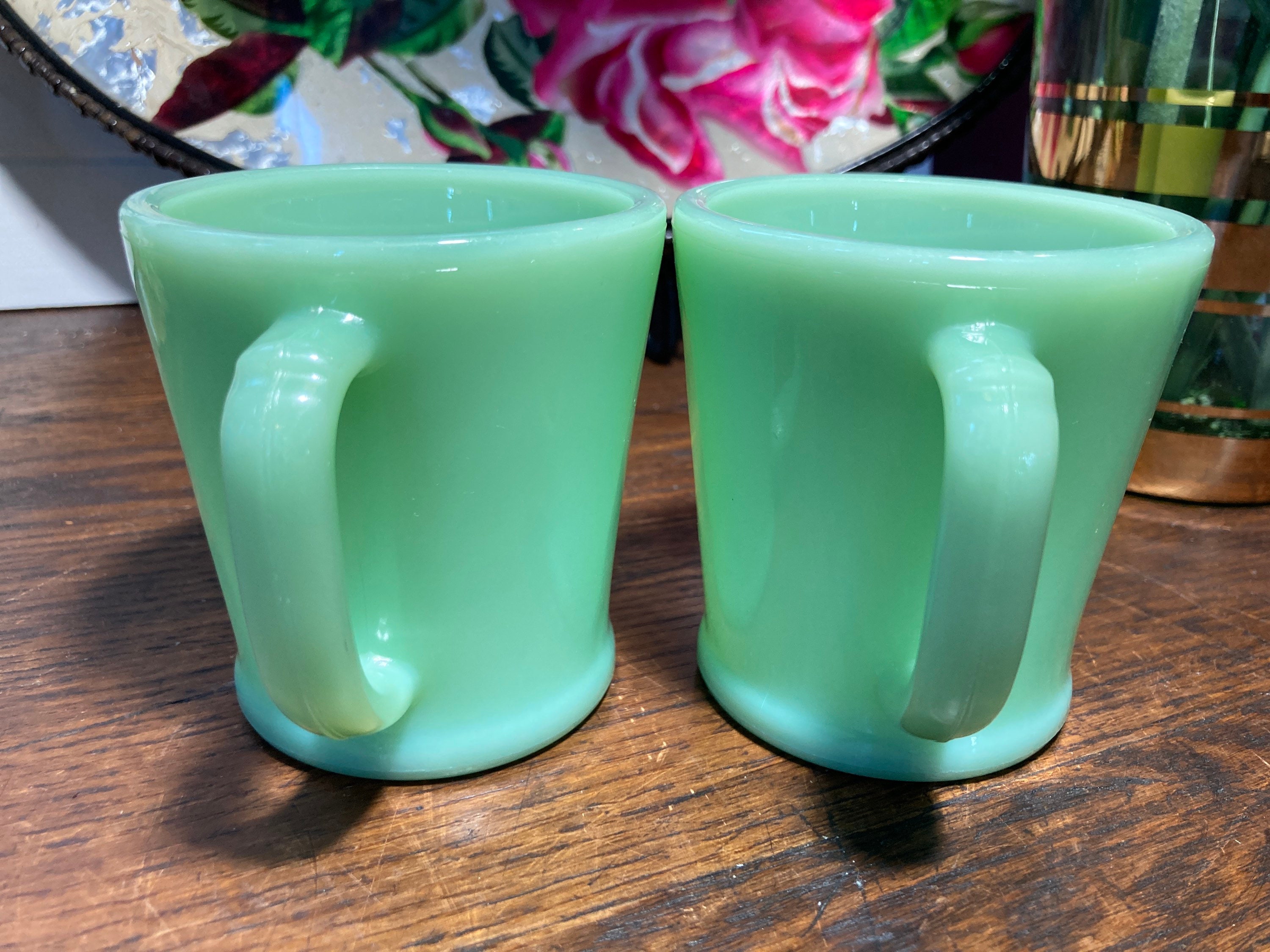 Mugs Fire King Fireking Jadeite mug coffee Vintage Oven Etsy