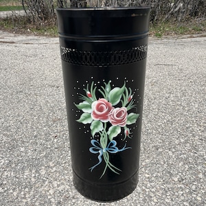 Mid Century Modern Handbemalter Wäschekorb: MCM Regenschirmständer