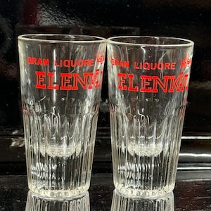 Copo de shot Elenka, MCM, Vintage Bitter Italy Gran Liquore Russo Bar Cart, Vintage, Retro, Copos, Conjunto de 2 licores Anúncio