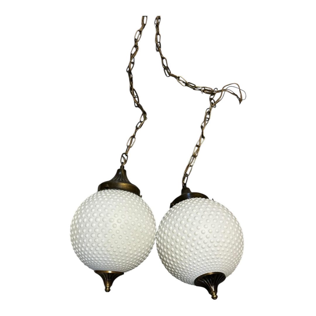 Light Fixture Ceiling Light Double Swag Bubble White Painted Shabby Light Fixture Ceiling Light Double Swag Bubble White Painted Shabby
