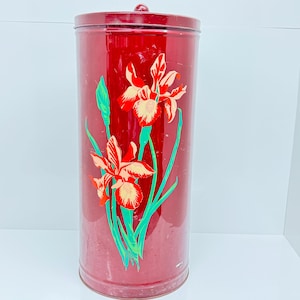 Laundry Hamper Mid Century Modern Storage Bathroom, powder room, MCM, Vintage, Counselor Hollywood Regency Decoware Can