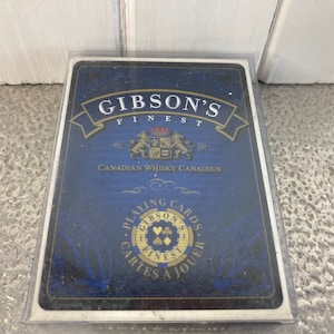 Cartas de Baralho, Gibson Canadian Whiskey, Novidade BNIB, Anúncio, Vintage