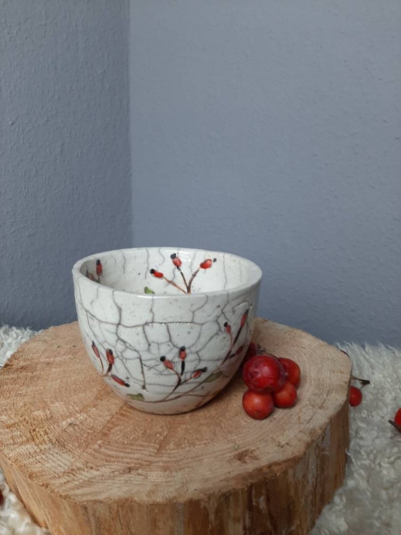 snowdrops Raku,windlight ceramics