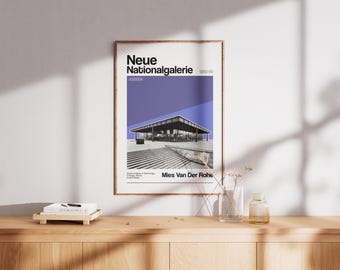 Neue Nationalgalerie Druck: Mies van der Rohe Architektur, Bauhaus Wandkunst
