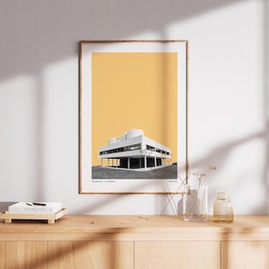 Villa Savoye Le Corbusier Minimalist Architecture Poster | Modern Wall Art Print