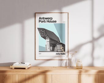 Zaha Hadid Architektur Poster Print & Digital – Moderne minimalistische Wandkunst, Geschenk für Architekten und Design-Enthusiasten