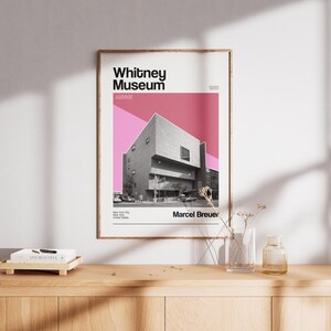 Marcel Breuer Plakat architektoniczny Bauhaus: Minimalistyczny, modernistyczny wydruk