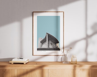 Ronchamp Kapelle Le Corbusier Architektur Poster | Notre-Dame du Haut Wandkunst