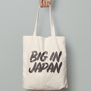 Tom Waits Tote Bag: Big in Japan Lyrics, Organic Cotton Eco Bag
