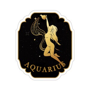 Autocollants du zodiaque, Cadeau Verseau, Autocollant Verseau, Autocollant